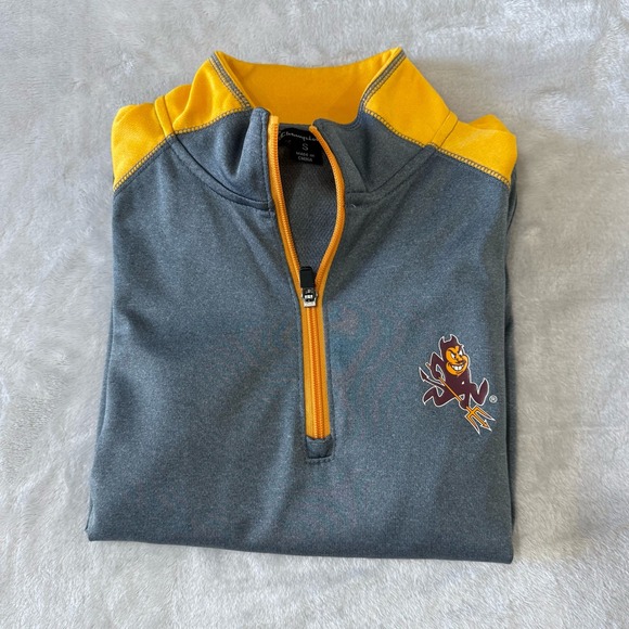 Champion Elite Arizona State Sun Devils Pullover Gray Yellow Small - Picture 1 of 6